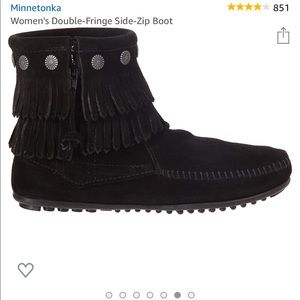 Women’s Winnetonka Double Fringe Moccasin Boots